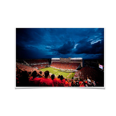 Virginia Tech Hokies Lane Stadium Night Photo Print